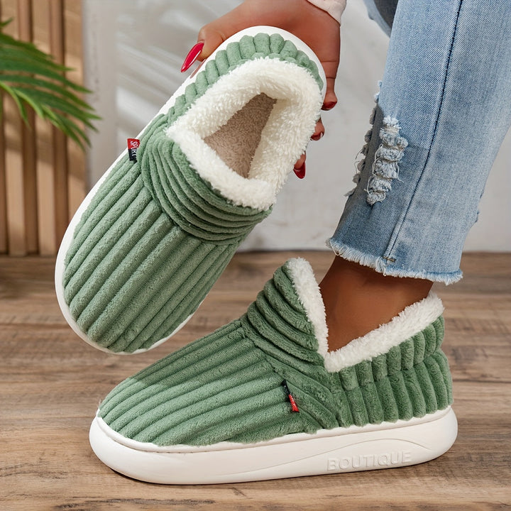 Unisex Plush Indoor Slippers Soft Cozy Non-Slip Slip-On