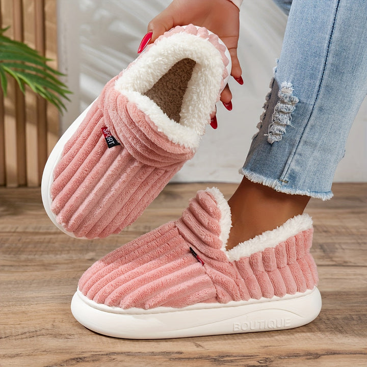 Unisex Plush Indoor Slippers Soft Cozy Non-Slip Slip-On