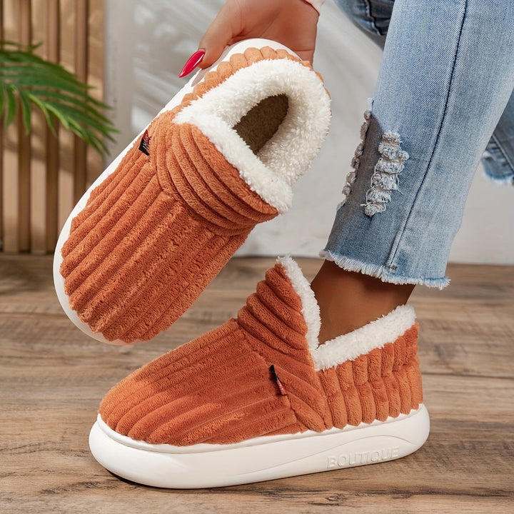 Unisex Plush Indoor Slippers Soft Cozy Non-Slip Slip-On