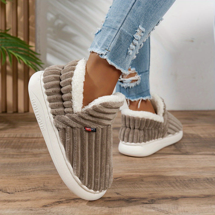 Unisex Plush Indoor Slippers Soft Cozy Non-Slip Slip-On