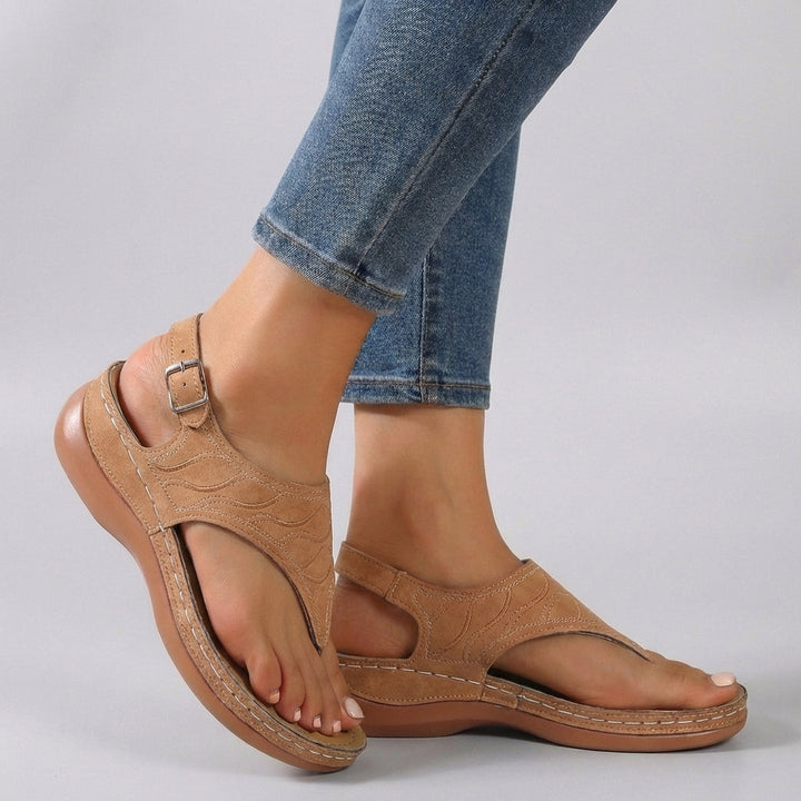 Womens Wedge Sandals with Ankle Strap Comfort Fit - BritishMode