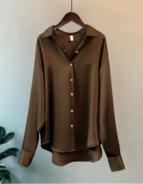 Womens Blouse Silky Finish Classic Fit