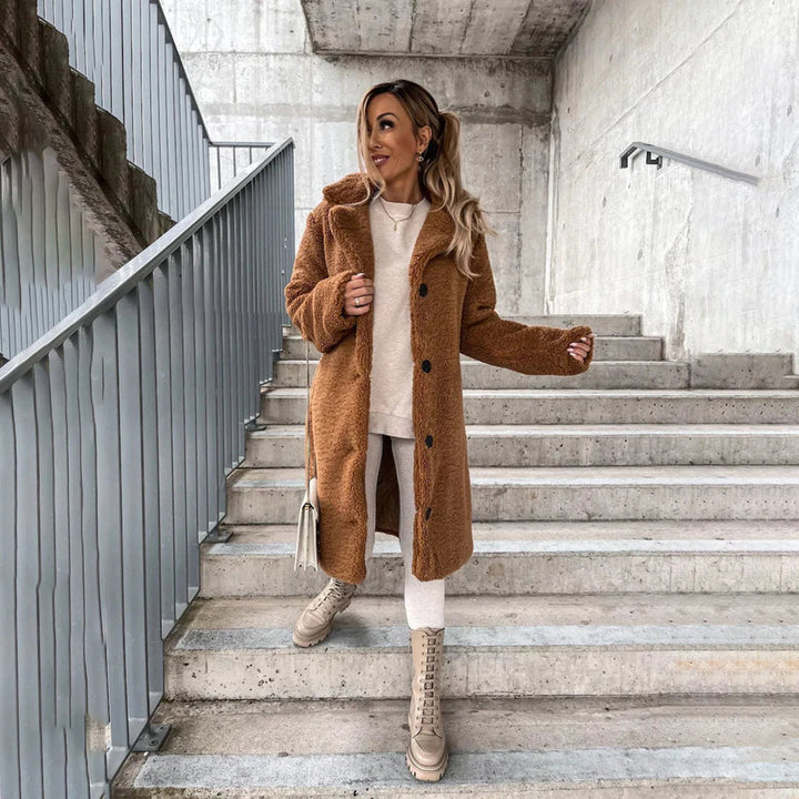 Womens Teddy Coat Long Fit