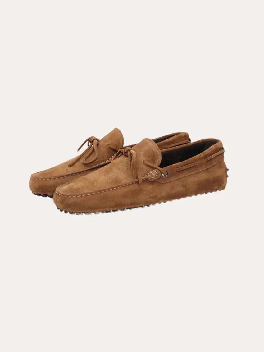 Men’s Suede Lace Up Driving Moccasins - BritishMode