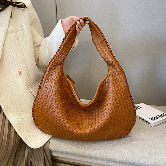 Womens Shoulder Bag Braided Oko Leather