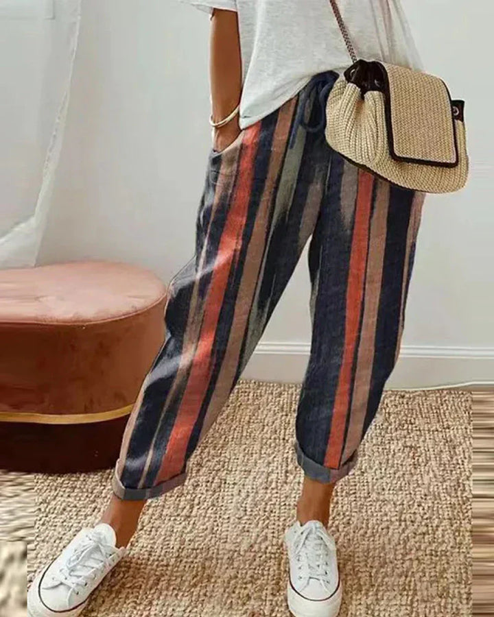 Womens Linen Pants Relaxed Fit - BritishMode