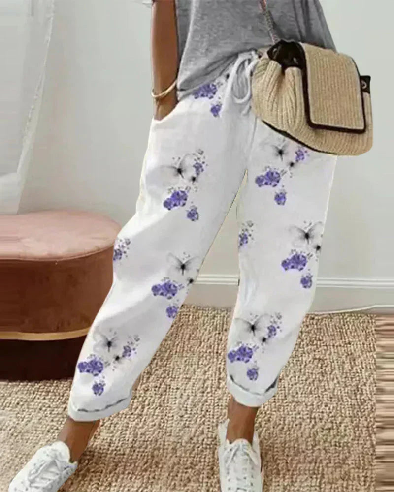 Womens Linen Pants Relaxed Fit