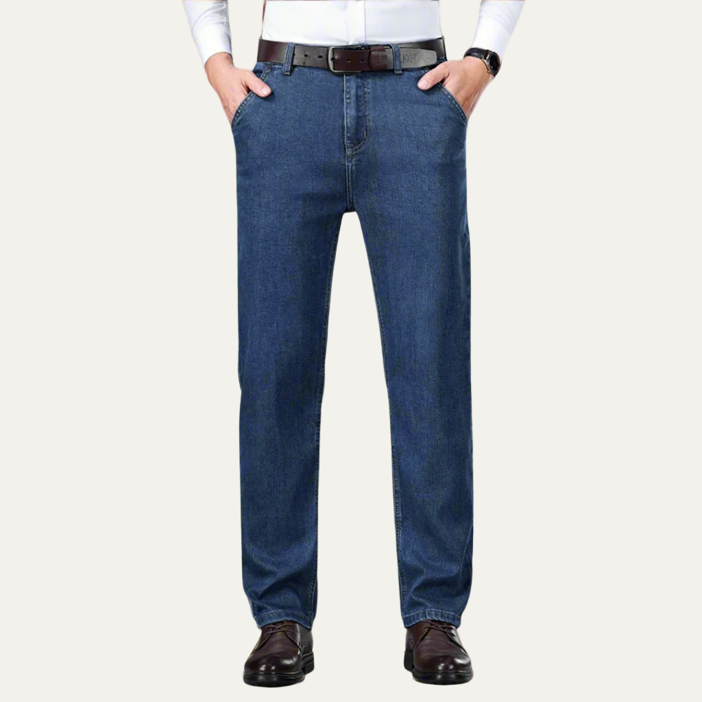Mens Casual Trousers Textured Relaxed Fit