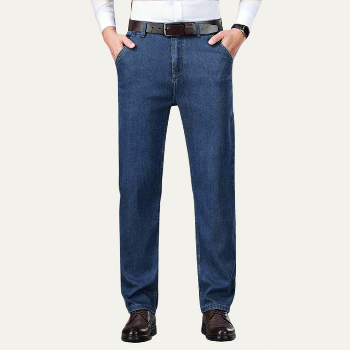 Mens Casual Trousers Textured Relaxed Fit