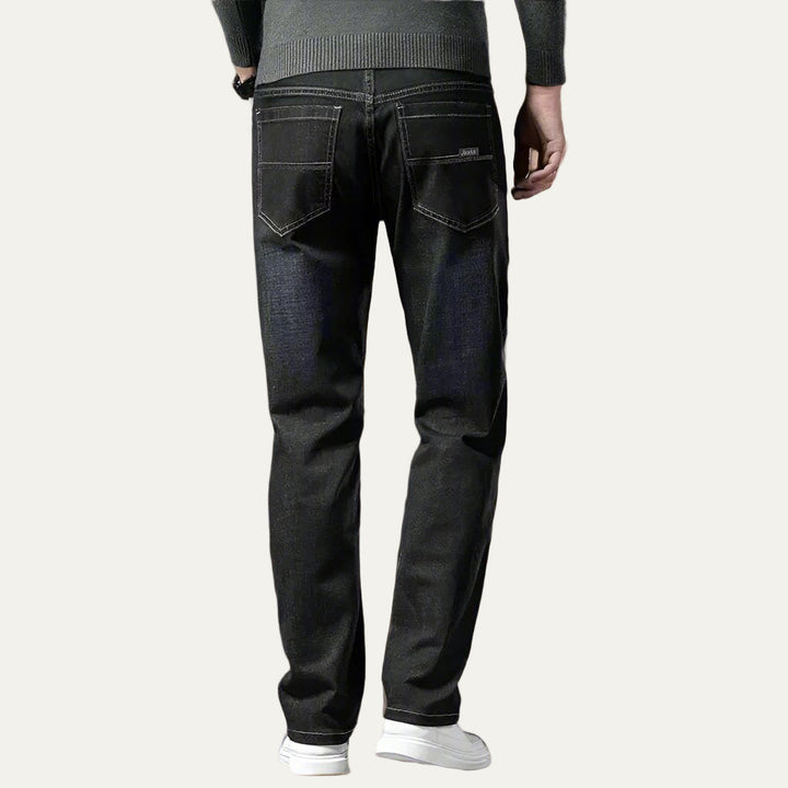 Mens Denim Pants Classic Straight Leg