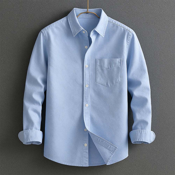 Mens Button-Down Shirt Reinforced Seams Structured Fit