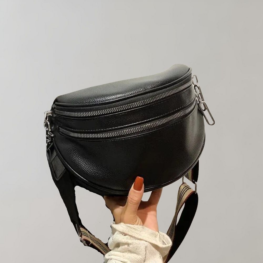 Womens Small Handbag Double Zip Compact Design - BritishMode