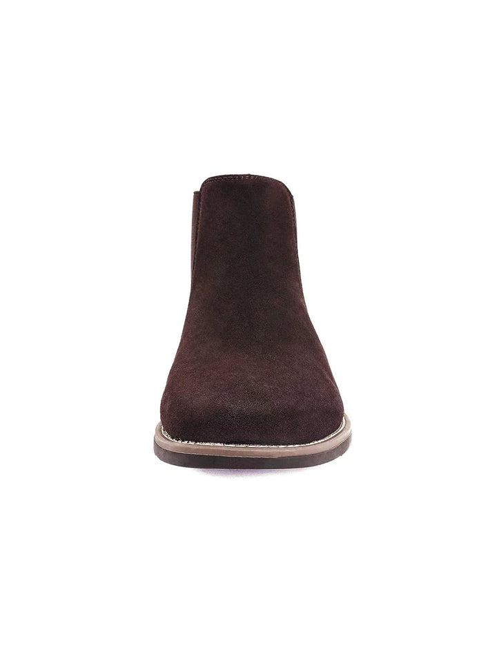 Unisex Chelsea Boots Suede Slip-On