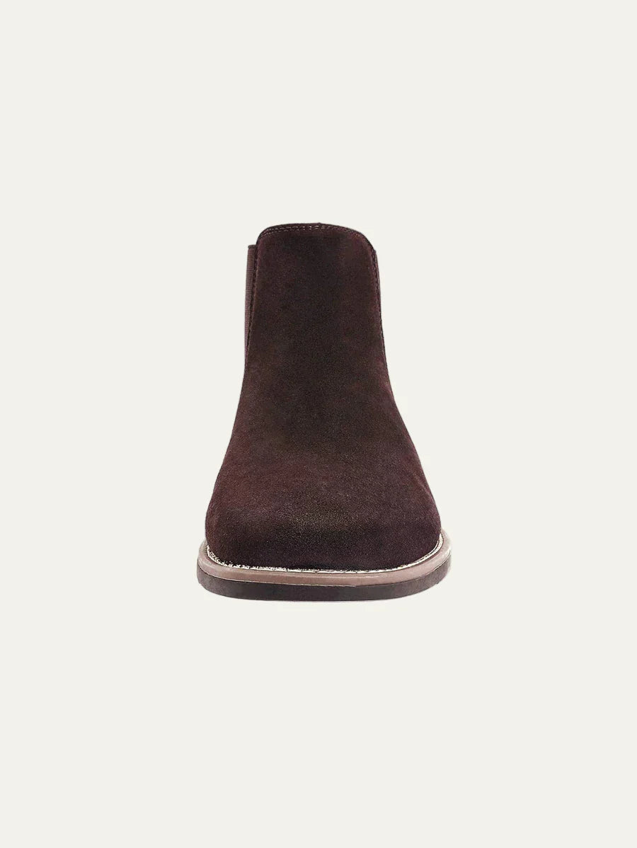 Mens Chelsea Boots Leather Rugged Thick Sole