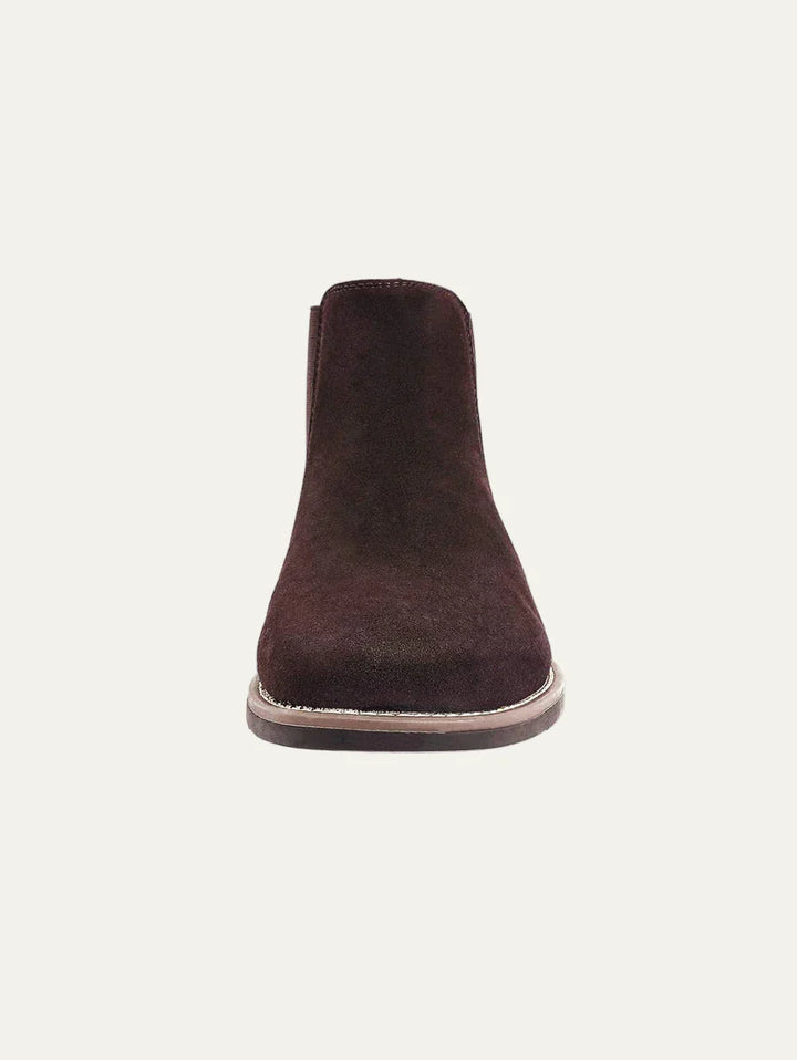 Mens Chelsea Boots Leather Rugged Thick Sole