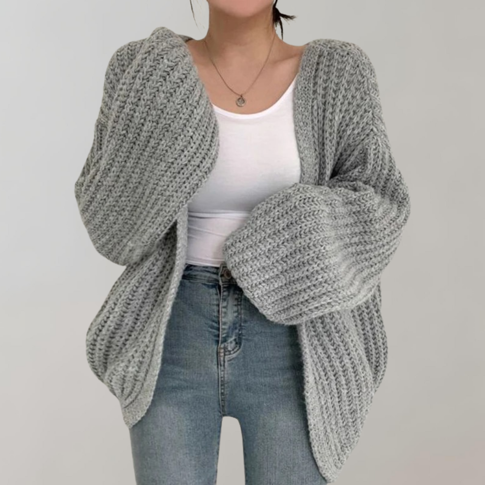 Womens Cardigan Knit Comfortable Relaxed Fit