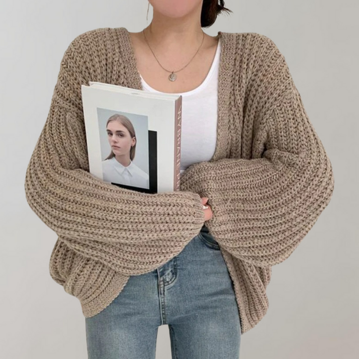 Womens Cozy Sweater Cardigan Soft Relaxed Fit