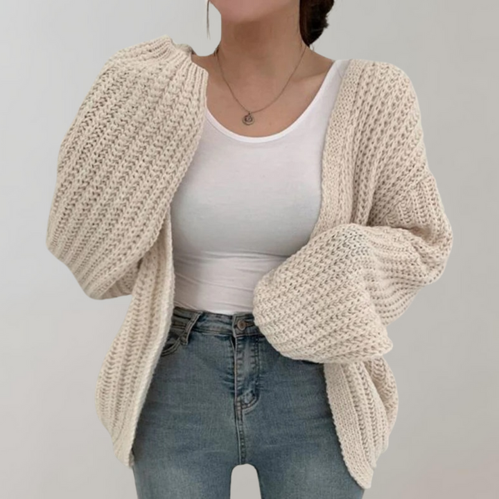 Womens Cardigan Knit Comfortable Relaxed Fit - BritishMode
