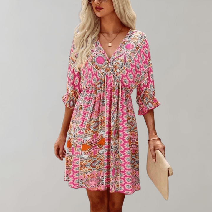 Womens Mini Dress Boho Chic Casual Fit - BritishMode