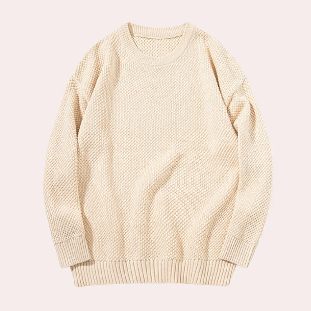 Mens Crewneck Sweater Casual Knit