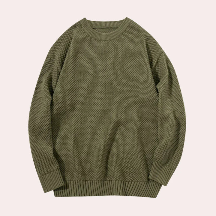 Mens Crewneck Sweater Casual Knit