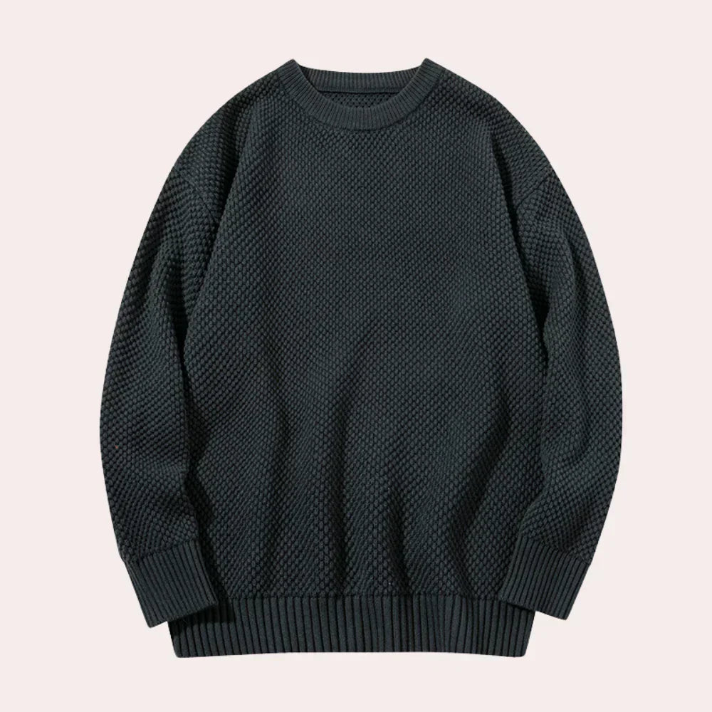 Mens Crewneck Sweater Casual Knit