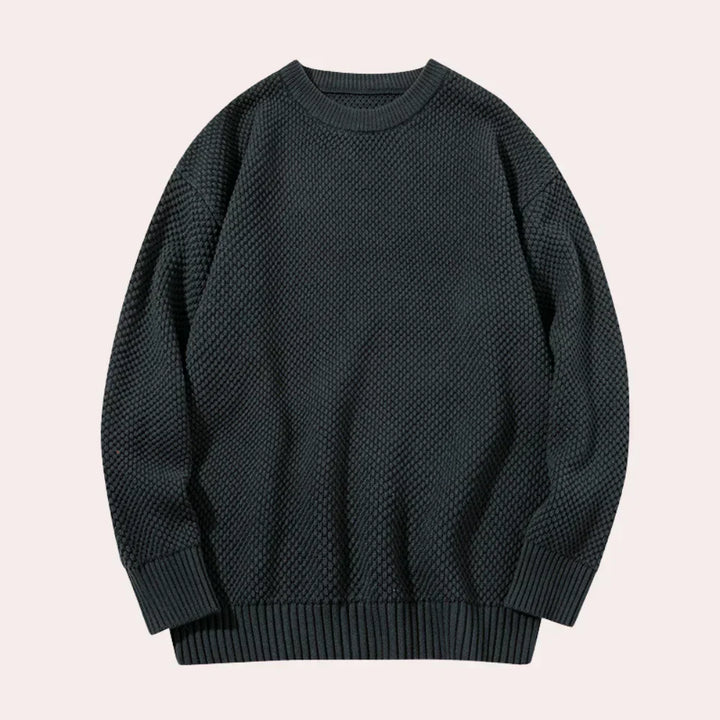 Mens Crewneck Sweater Casual Knit