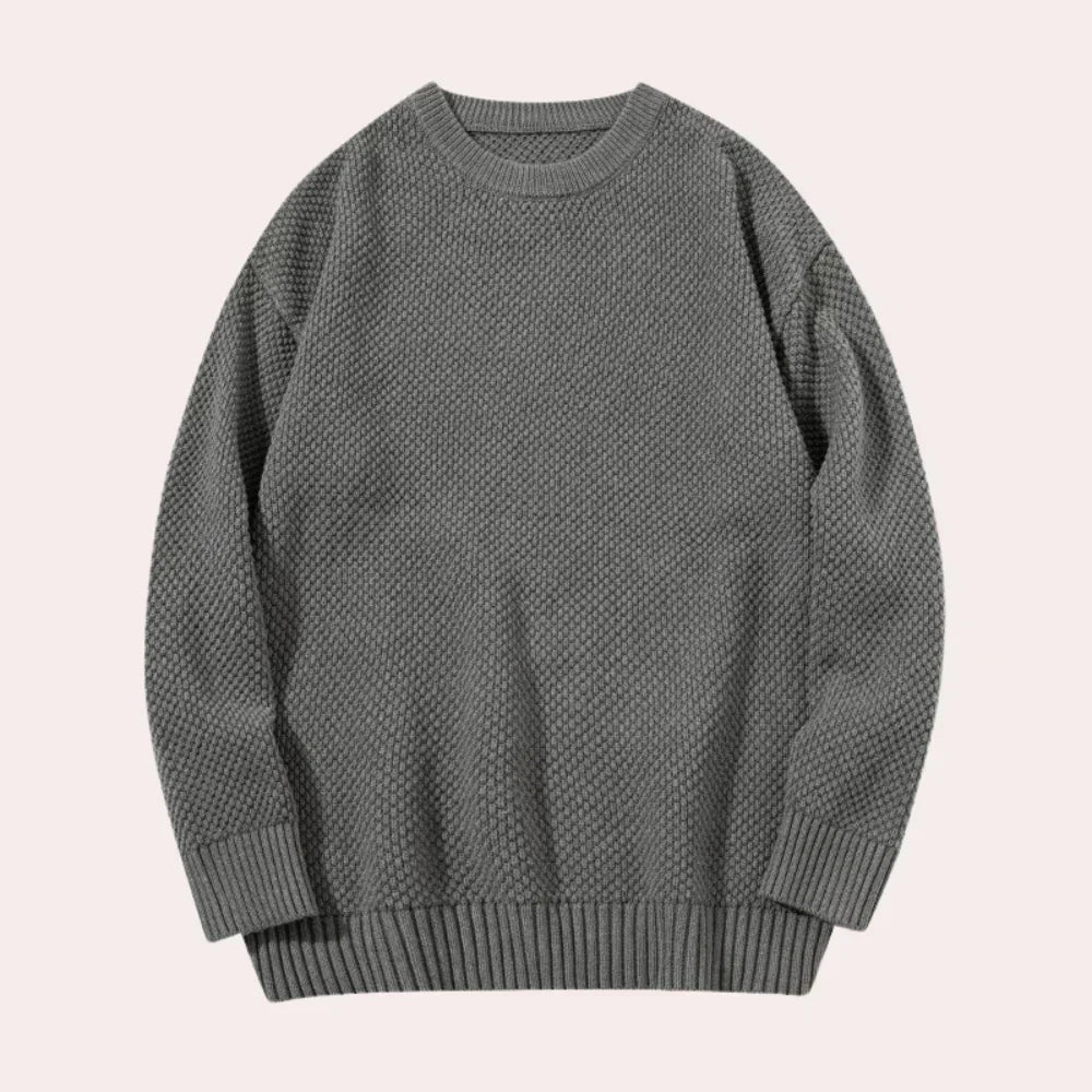 Mens Crewneck Sweater Casual Knit