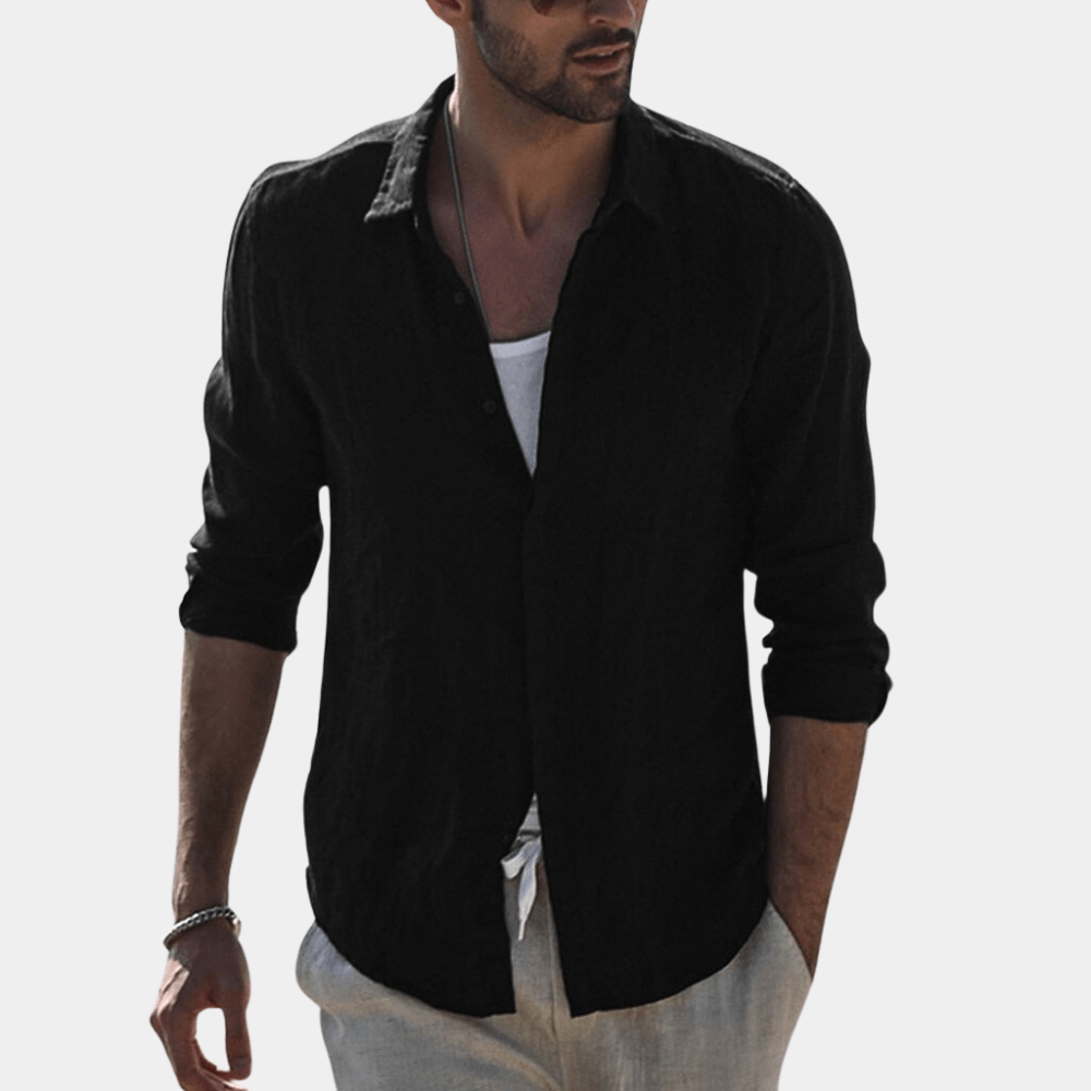 Mens Summer Shirt Breathable Classic Fit