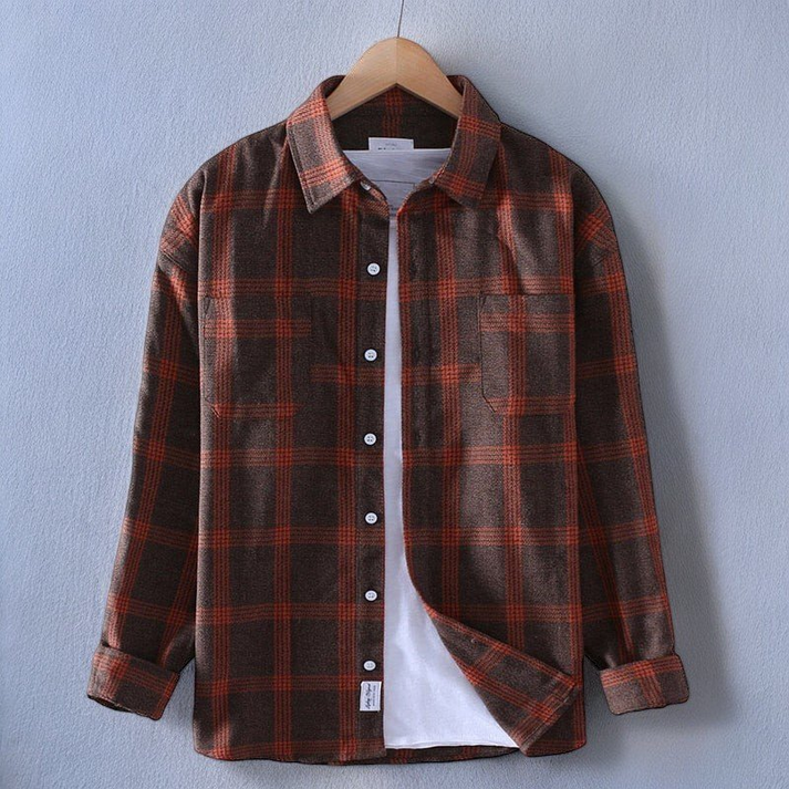 Mens Overshirt Layered Cotton Relaxed Fit