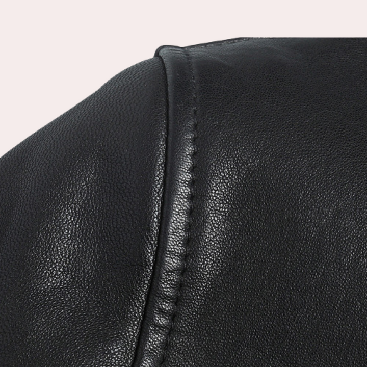 Mens Leather Motorcycle Jacket Classic Racer Fit