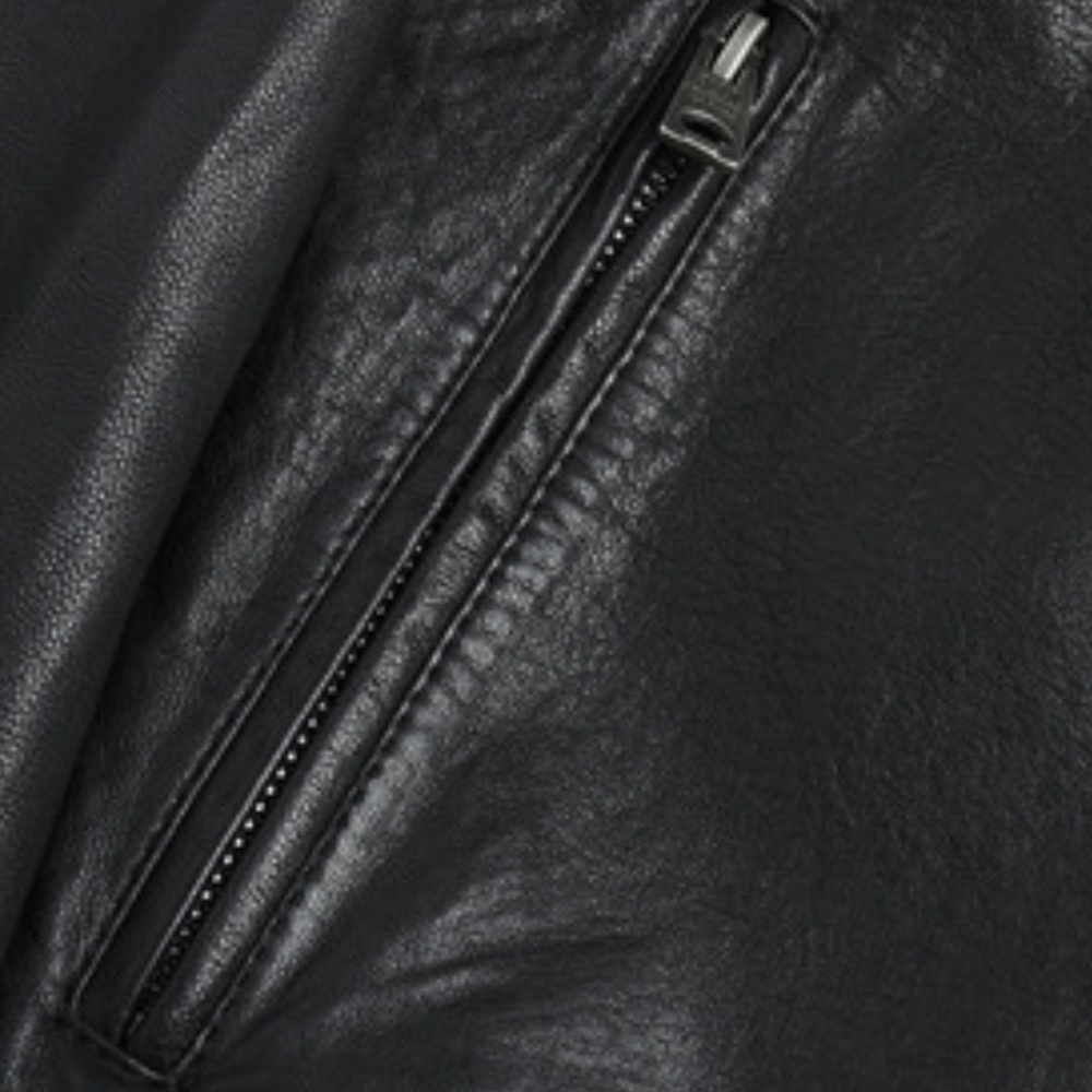 Mens Leather Motorcycle Jacket Classic Racer Fit