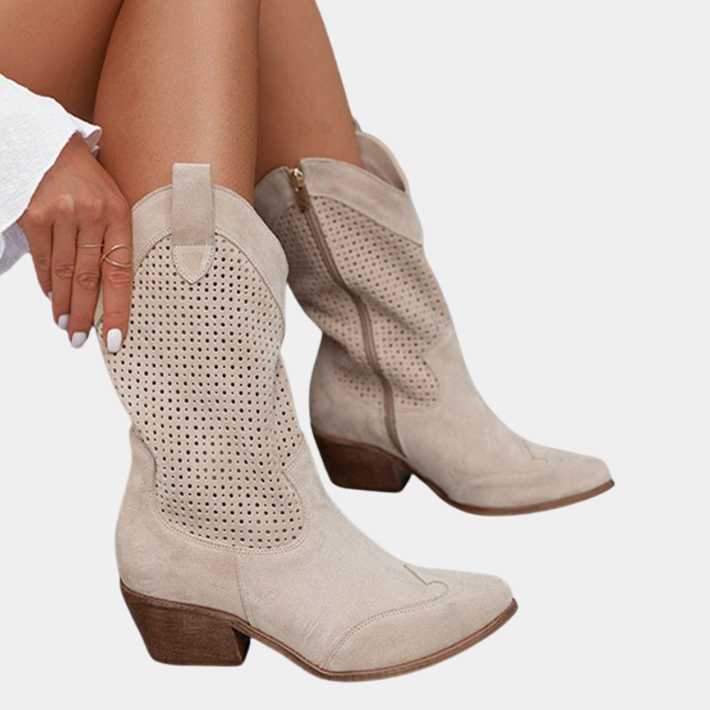 Womens Western Ankle Boots Leather Stylish Fit