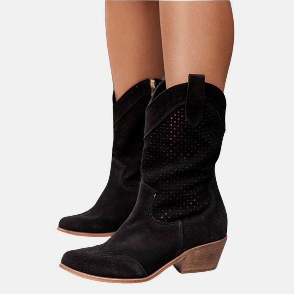 Womens Western Ankle Boots Leather Stylish Fit