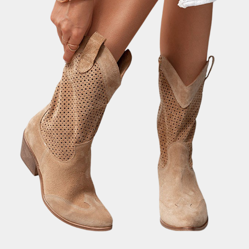 Womens Western Ankle Boots Leather Stylish Fit