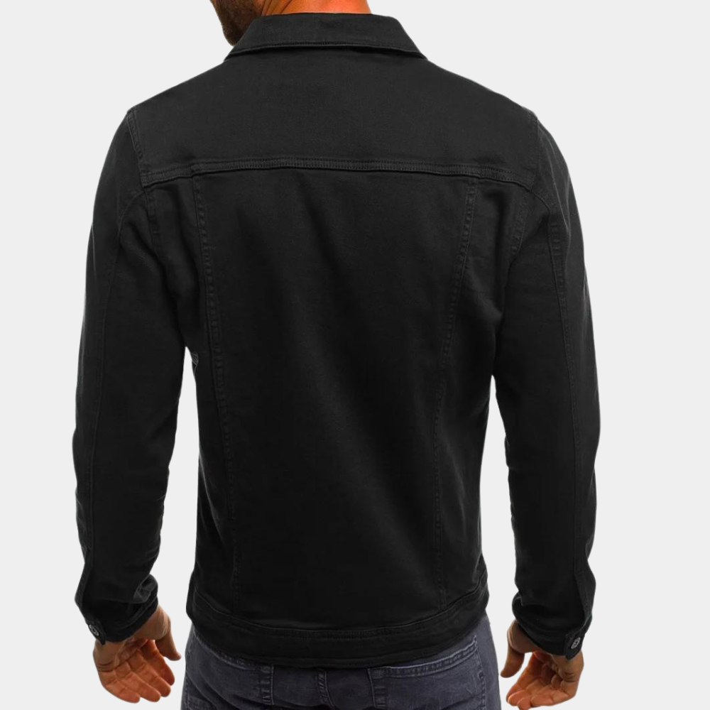 Mens Denim Jacket Slim Fit Classic Style