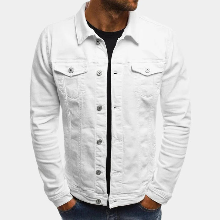 Mens Denim Jacket Slim Fit Classic Style