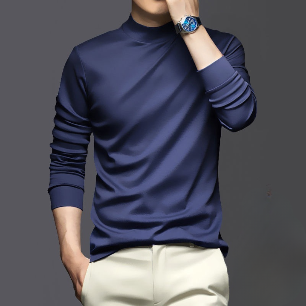 Mens Long Sleeve Shirt Fitted Cotton