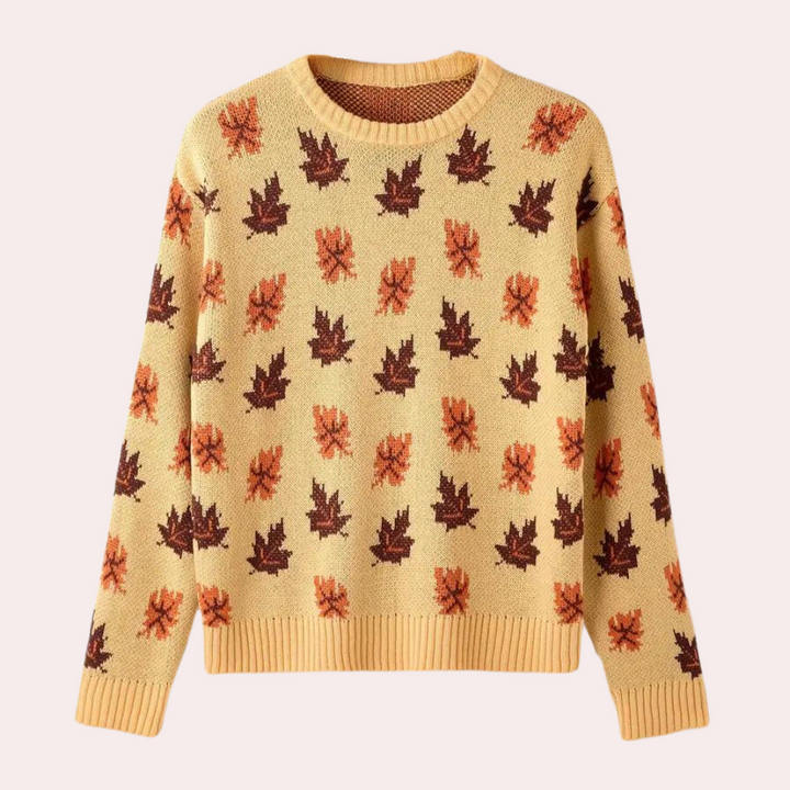 Womens Crew Neck Sweater Graphic Print Regular Fit - BritishMode