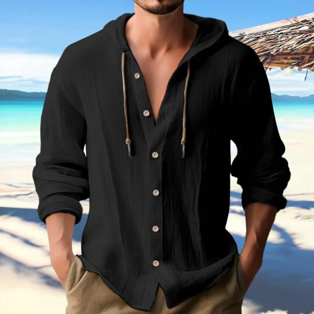 Mens Hoodie Long Sleeve Cotton Relaxed Fit - BritishMode