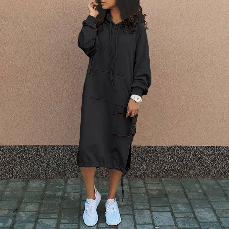Womens Sweatshirt Dress Casual Relaxed Fit - BritishMode