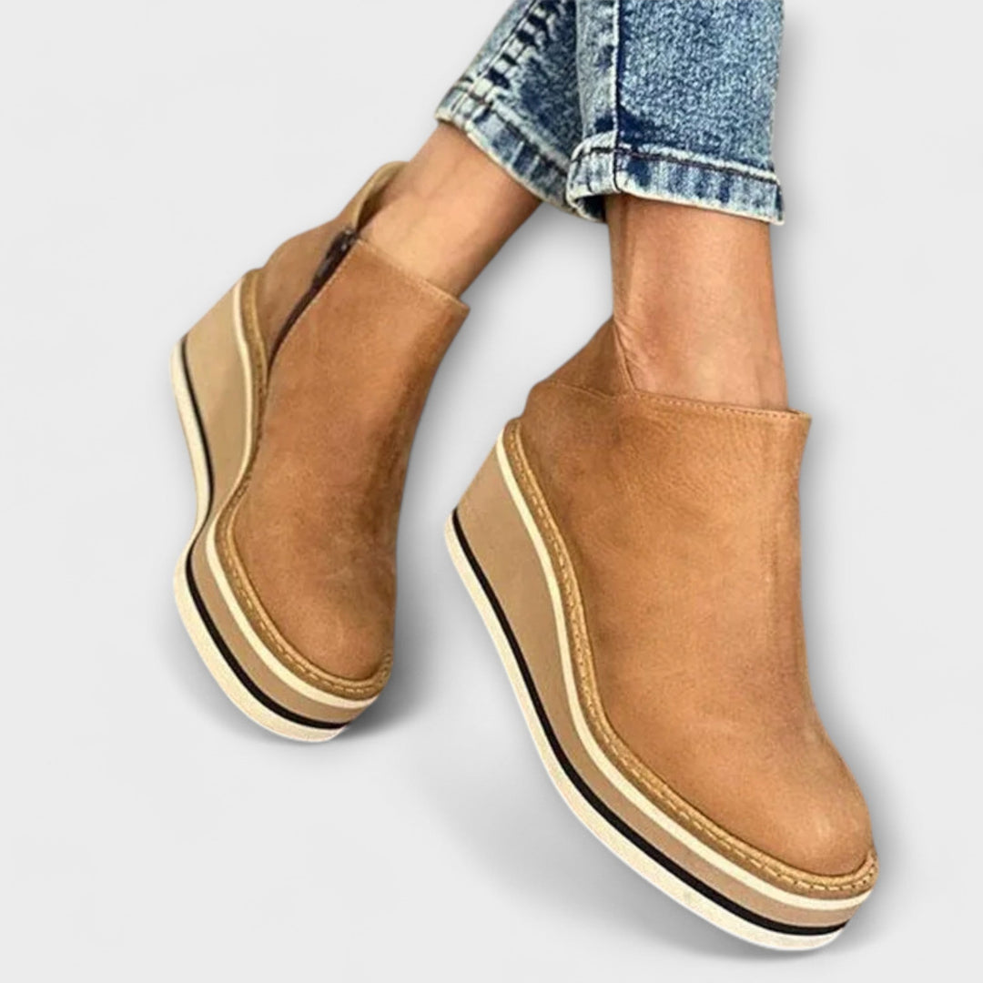 Womens Ankle Boots High Heel Leather Style - BritishMode