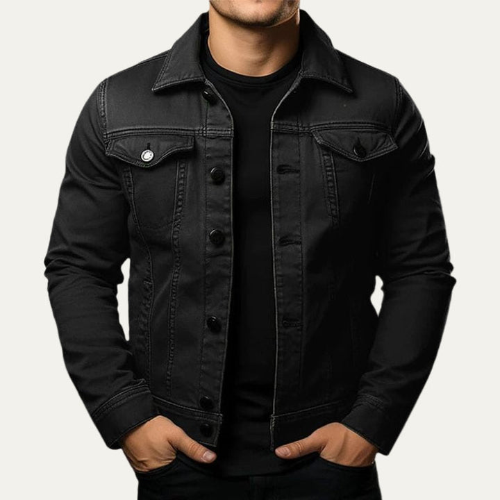 Mens Denim Jacket Classic Button-Down Fit
