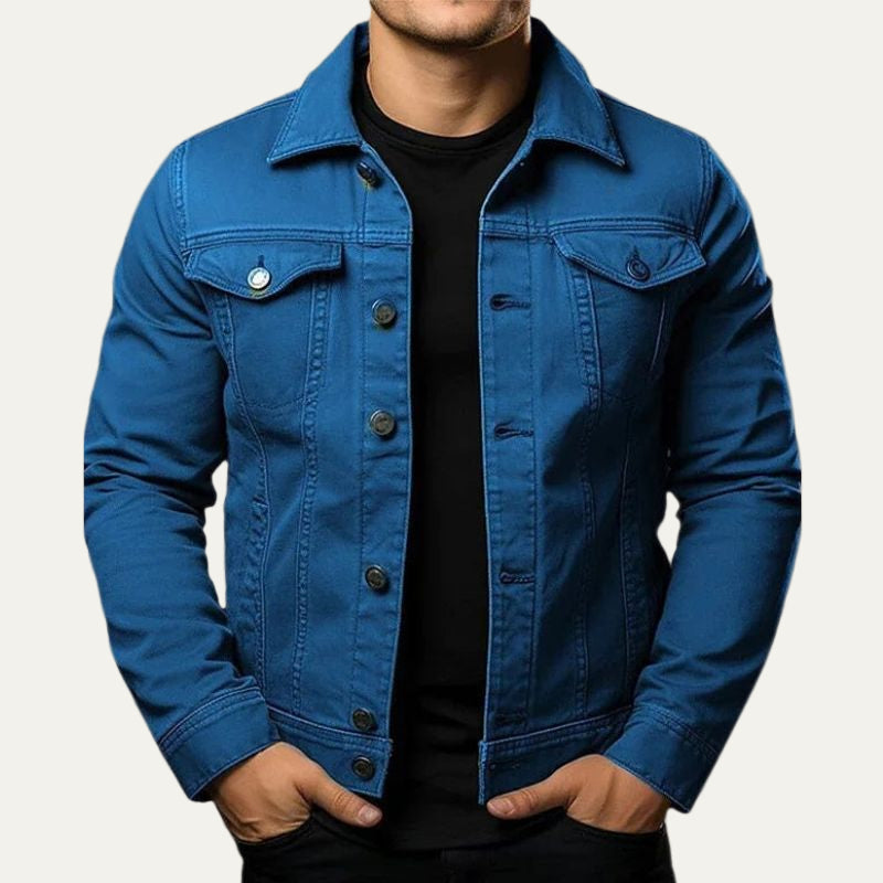 Mens Denim Jacket Classic Button-Down Fit