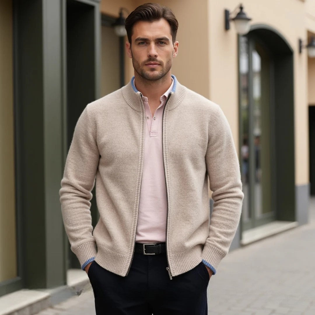 Mens Wool Cardigan Classic Fit - BritishMode
