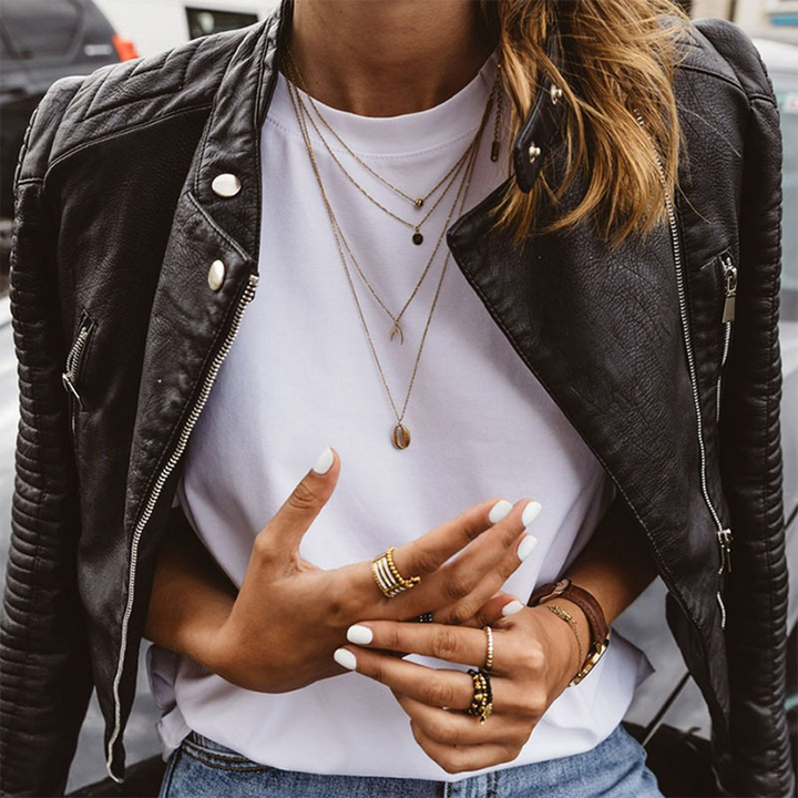 Womens PU Leather Jacket Classic Design