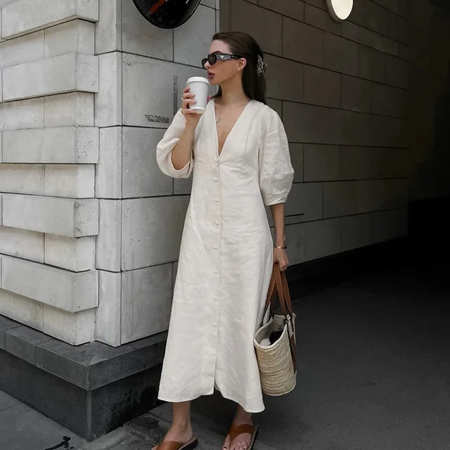 Womens Maxi Dress Lightweight Backless Summer Style - BritishMode