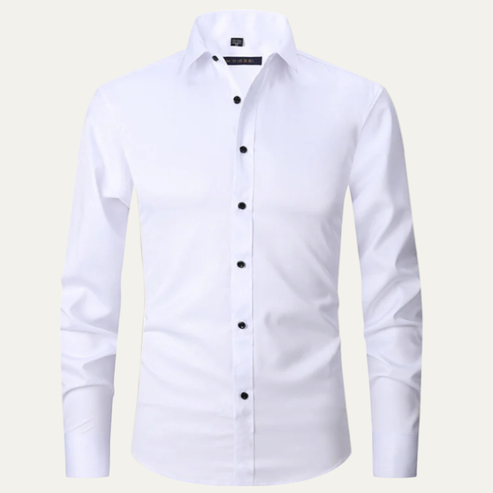 Mens Dress Shirt Cotton Slim Fit Long Sleeve