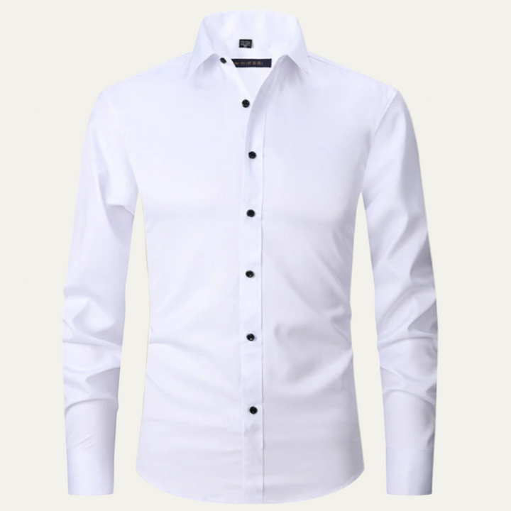 Mens Dress Shirt Cotton Slim Fit Long Sleeve