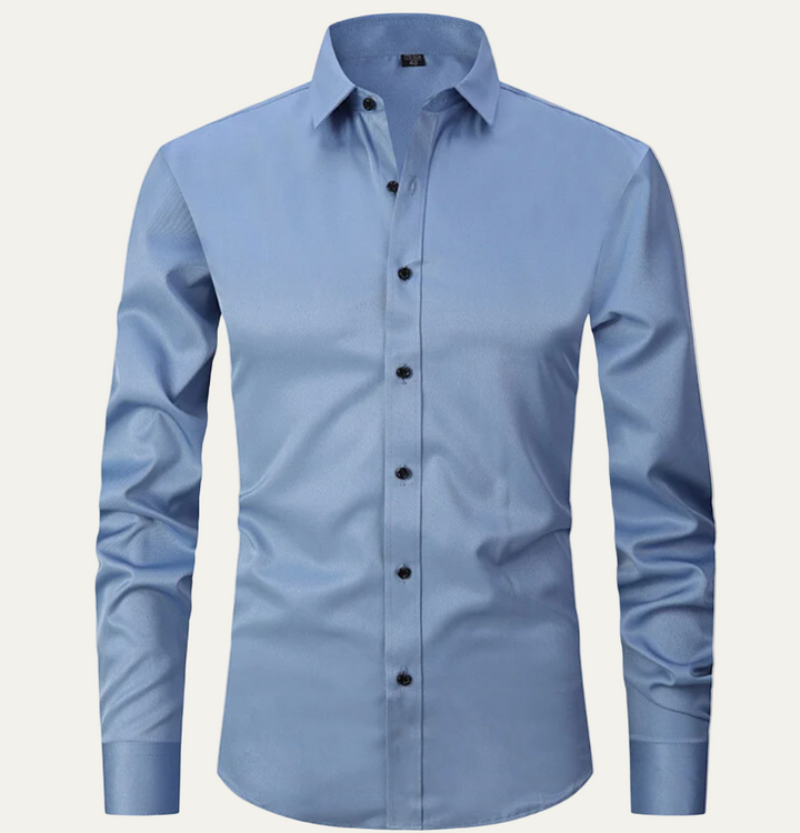 Mens Dress Shirt Cotton Slim Fit Long Sleeve